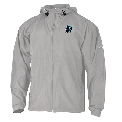 Men's Columbia Miami Marlins The Prodigy Full-Zip Windbreaker