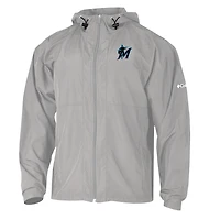 Men's Columbia Miami Marlins The Prodigy Full-Zip Windbreaker