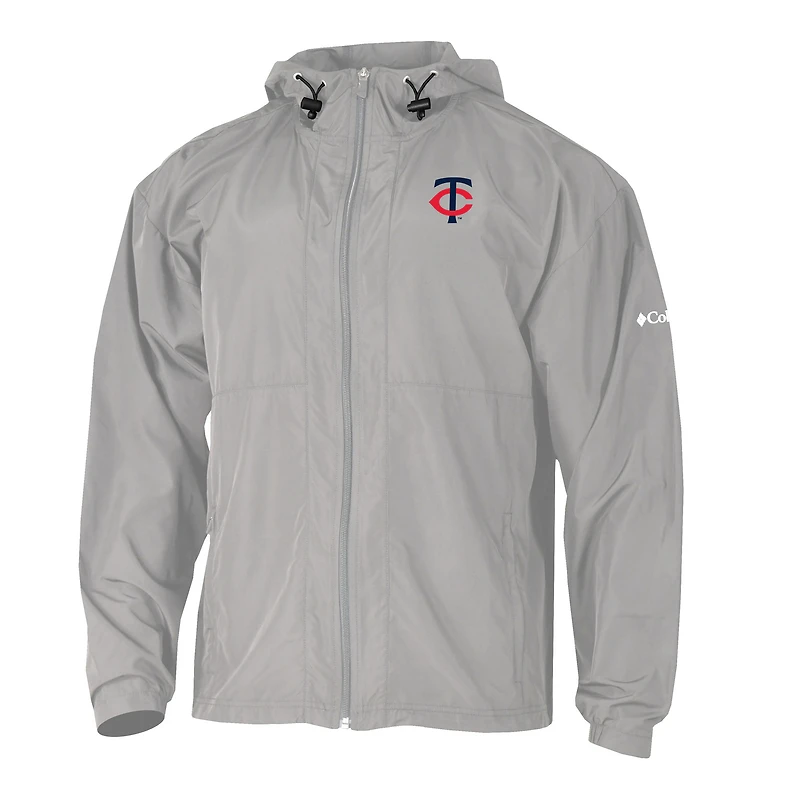 Men's Columbia  Gray Minnesota Twins The Prodigy Full-Zip Windbreaker
