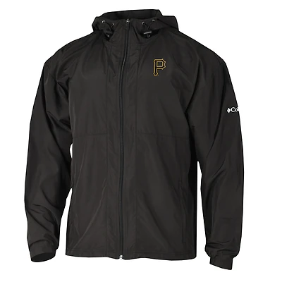 Men's Columbia  Black Pittsburgh Pirates The Prodigy Full-Zip Windbreaker
