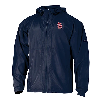 Men's Columbia  Navy St. Louis Cardinals The Prodigy Full-Zip Windbreaker
