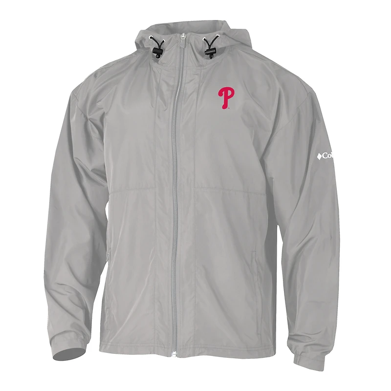 Men's Columbia  Gray Philadelphia Phillies The Prodigy Full-Zip Windbreaker