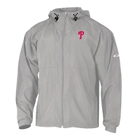Men's Columbia  Gray Philadelphia Phillies The Prodigy Full-Zip Windbreaker