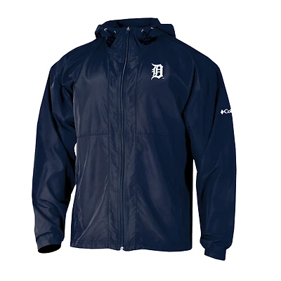 Men's Columbia  Navy Detroit Tigers The Prodigy Full-Zip Windbreaker