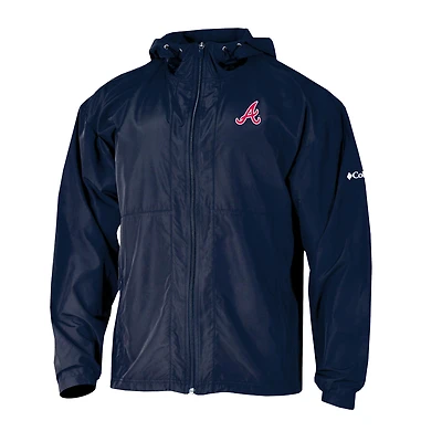 Men's Columbia  Navy Atlanta Braves The Prodigy Full-Zip Windbreaker