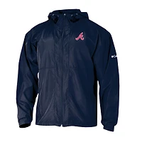Men's Columbia  Navy Atlanta Braves The Prodigy Full-Zip Windbreaker
