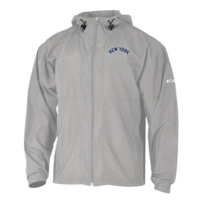 Men's Columbia  Gray New York Yankees The Prodigy Full-Zip Windbreaker