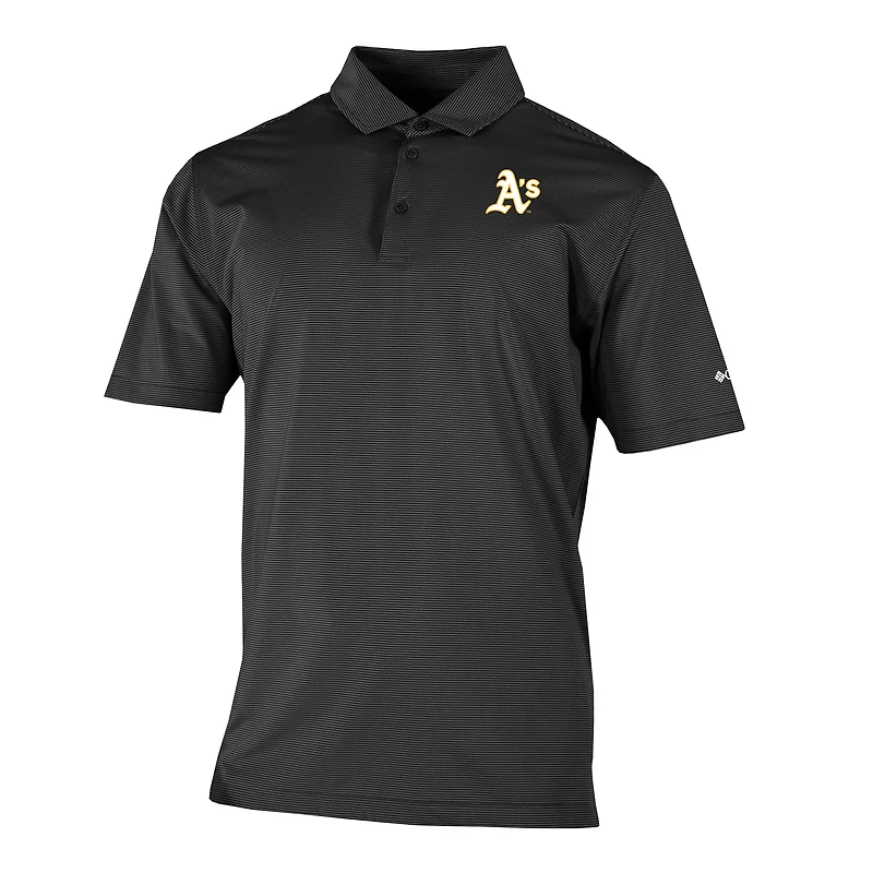Men's Columbia  Black Athletics Omni-Wick Double Hit Polo