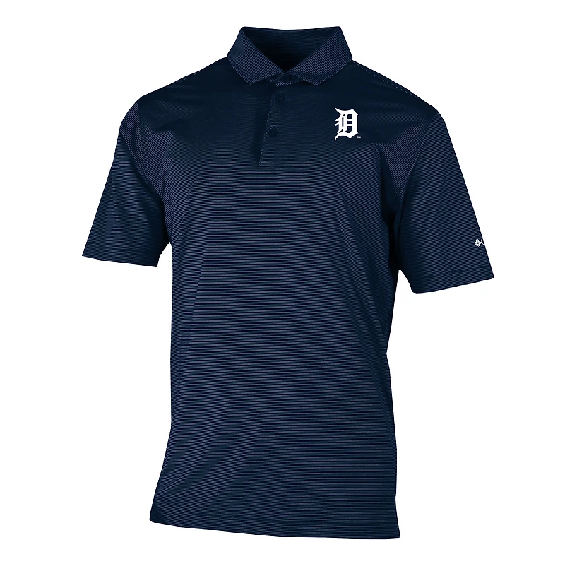 Men's Columbia  Navy Detroit Tigers Omni-Wick Double Hit Polo