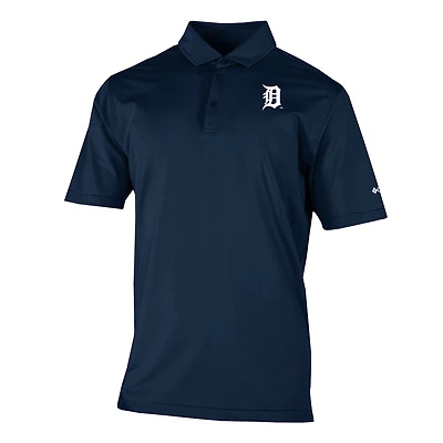 Men's Columbia  Navy Detroit Tigers Omni-Wick Double Hit Polo