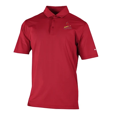 Men's Columbia  Red St. Louis Cardinals Omni-Wick Double Hit Polo