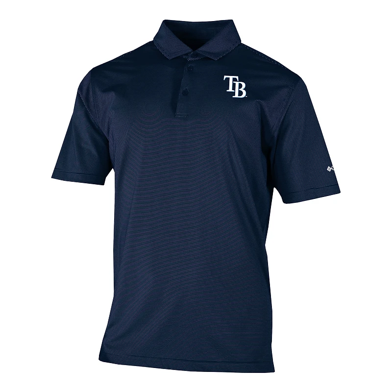 Men's Columbia  Navy Tampa Bay Rays Omni-Wick Double Hit Polo