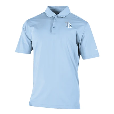 Men's Columbia  Royal Tampa Bay Rays Omni-Wick Double Hit Polo