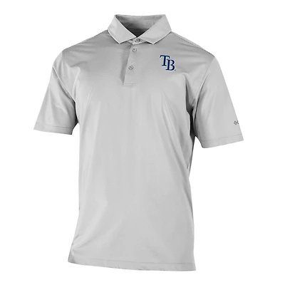 Men's Columbia  Gray Tampa Bay Rays Omni-Wick Double Hit Polo