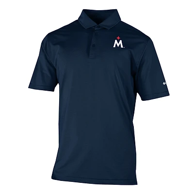 Men's Columbia  Navy Minnesota Twins Omni-Wick Double Hit Polo