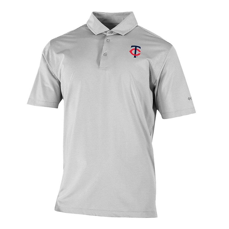 Men's Columbia  Gray Minnesota Twins Omni-Wick Double Hit Polo