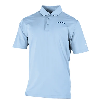 Men's Columbia  Royal New York Yankees Omni-Wick Double Hit Polo