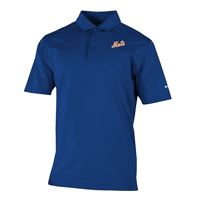 Men's Columbia  Royal New York Mets Omni-Wick Double Hit Polo