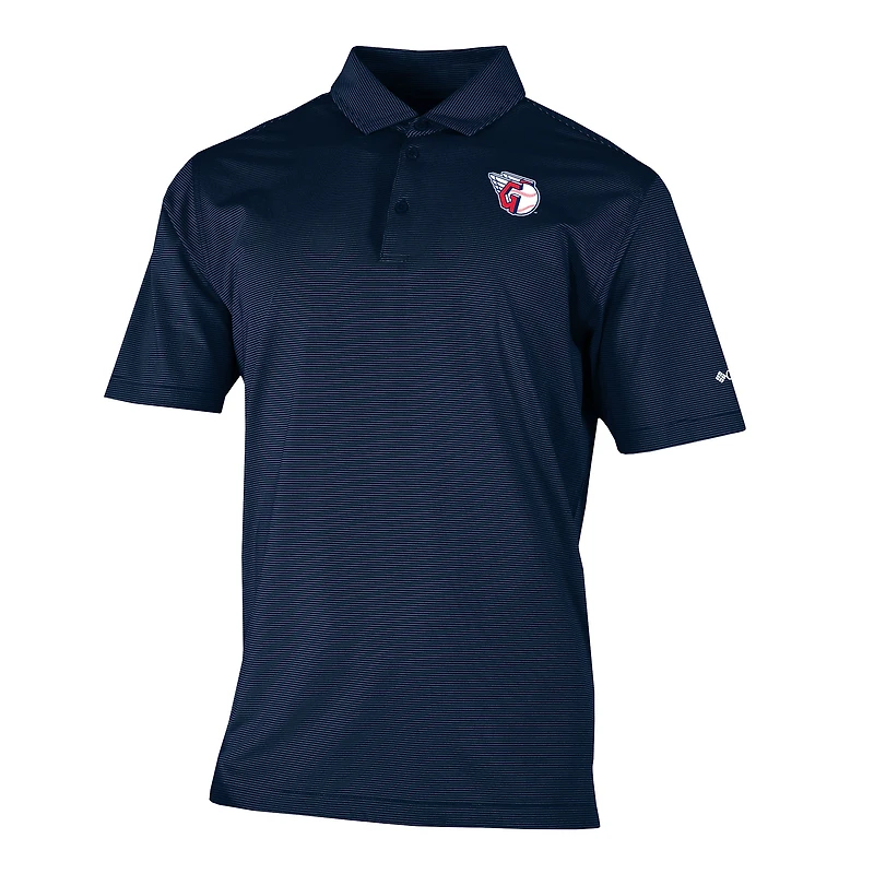 Men's Columbia  Navy Cleveland Guardians Omni-Wick Double Hit Polo