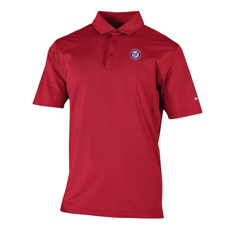 Men's Columbia Washington Nationals Omni-Wick Double Hit Polo