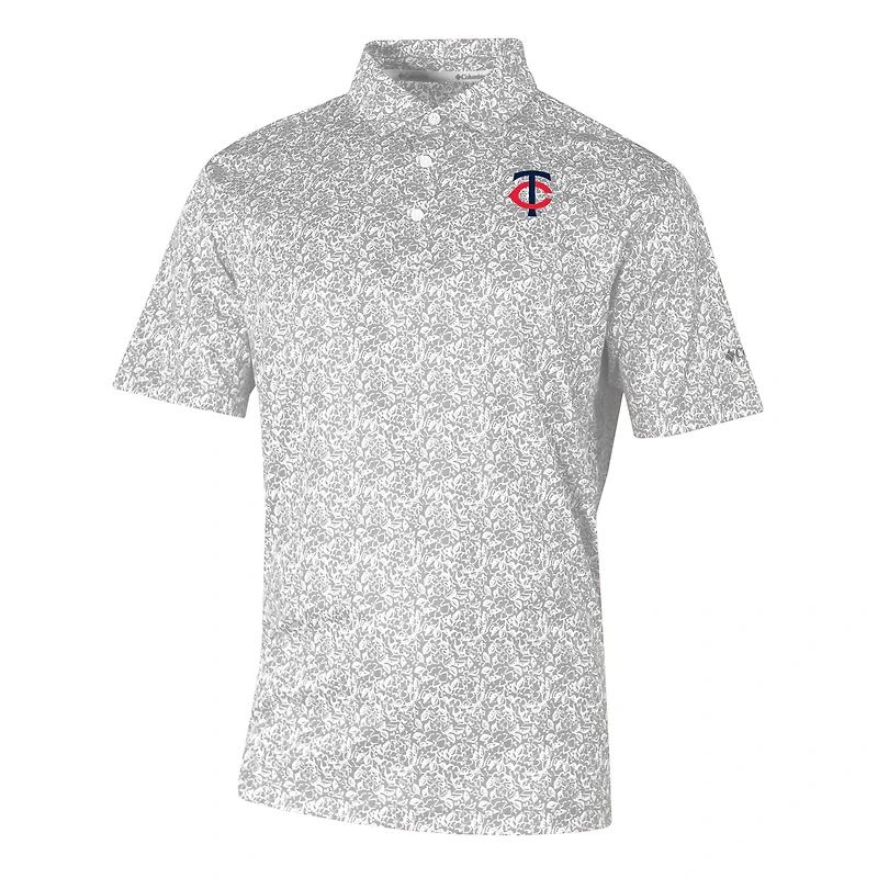 Men's Columbia Gray Minnesota Twins Omni-Wick Westside Country Polo