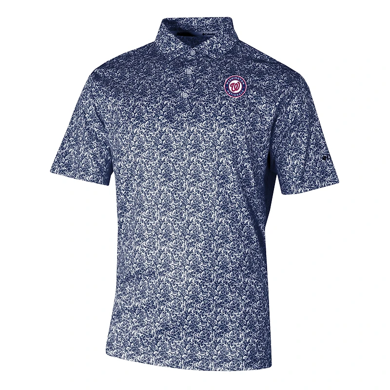 Men's Columbia Navy Washington Nationals Omni-Wick Westside Country Polo