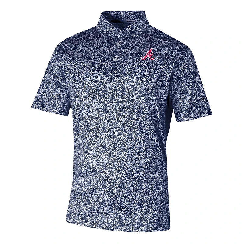 Men's Columbia Navy Atlanta Braves Omni-Wick Westside Country Polo