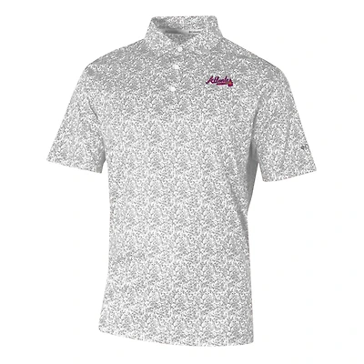 Men's Columbia  Gray Atlanta Braves Omni-Wick Westside Country Polo