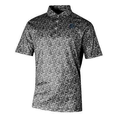 Men's Columbia  Black Miami Marlins Omni-Wick Westside Country Polo