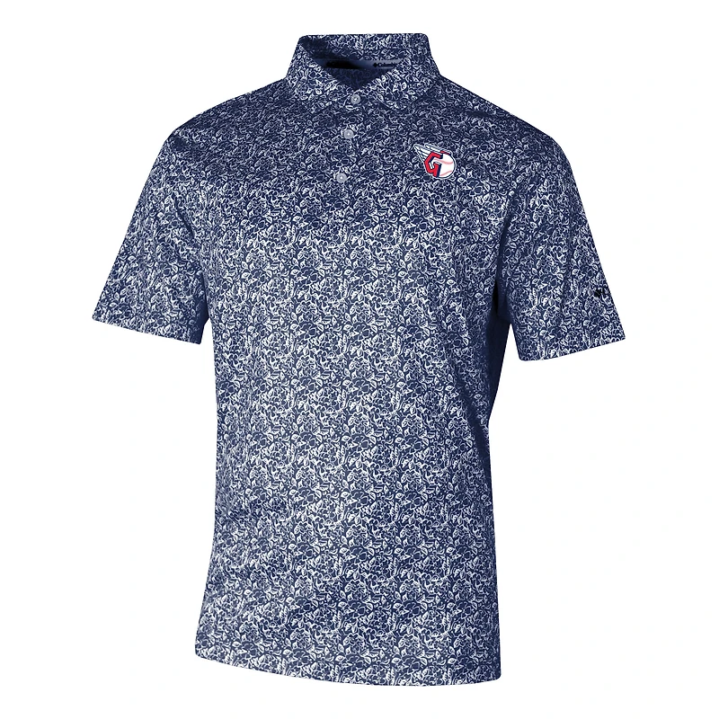 Men's Columbia Navy Cleveland Guardians Omni-Wick Westside Country Polo