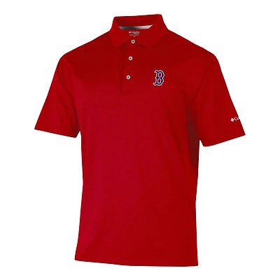 Men's Columbia  Red Boston Sox Sand Tee Polo