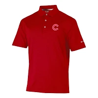 Men's Columbia  Red Chicago Cubs Sand Tee Polo