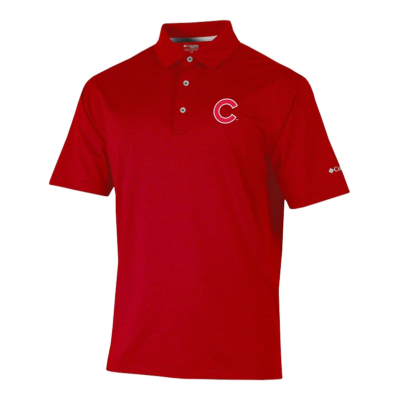 Men's Columbia Red Chicago Cubs Sand Tee Polo
