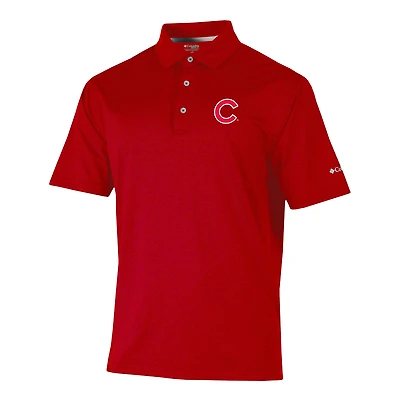 Men's Columbia  Red Chicago Cubs Sand Tee Polo