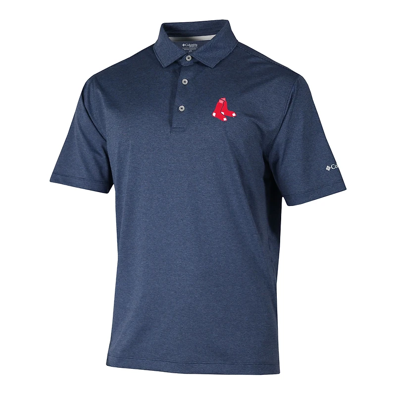 Men's Columbia  Navy Boston Red Sox Sand Tee Polo