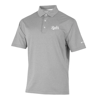 Men's Columbia  Gray Cincinnati Reds Sand Tee Polo