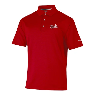 Men's Columbia Cincinnati Reds Sand Tee Polo