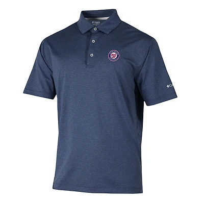 Men's Columbia  Navy Washington Nationals Sand Tee Polo