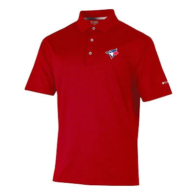 Men's Columbia  Red Toronto Blue Jays Sand Tee Polo