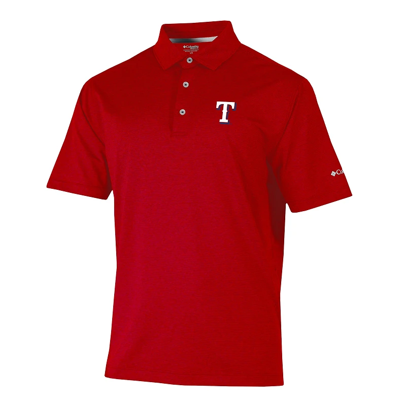 Men's Columbia  Red Texas Rangers Sand Tee Polo