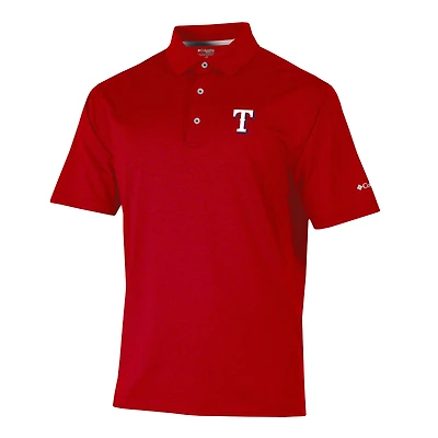 Men's Columbia  Red Texas Rangers Sand Tee Polo