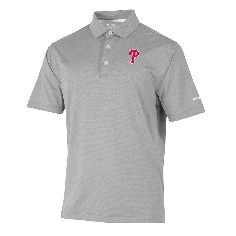 Men's Columbia  Gray Philadelphia Phillies Sand Tee Polo
