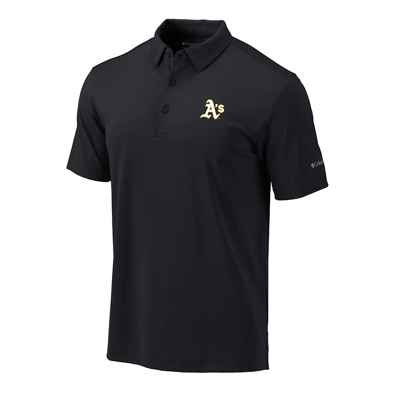 Men's Columbia  Black Athletics Omni-Wick Drive Polo