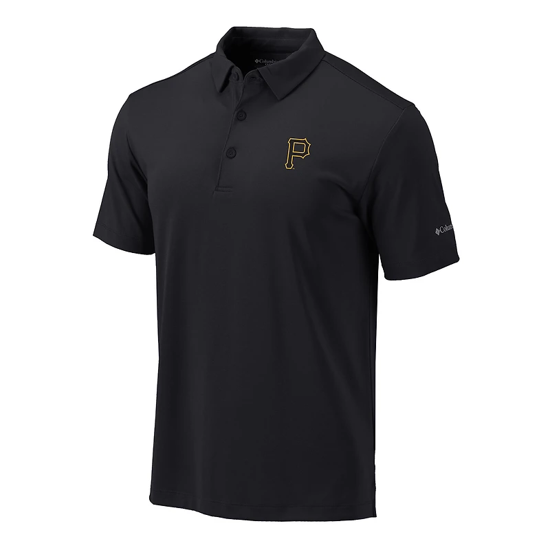 Men's Columbia  Black Pittsburgh Pirates Omni-Wick Drive Polo