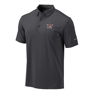 Men's Columbia  Gray Pittsburgh Pirates Omni-Wick Drive Polo