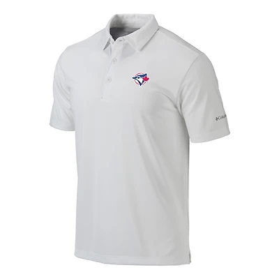 Men's Columbia  White Toronto Blue Jays Omni-Wick Drive Polo