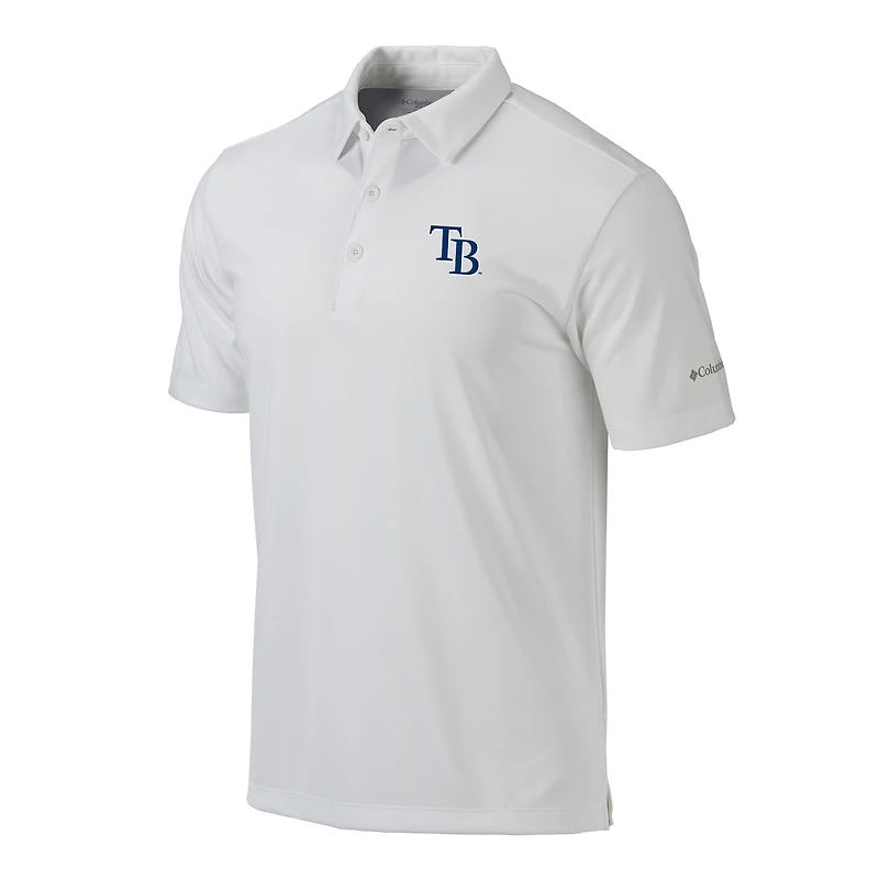 Men's Columbia  White Tampa Bay Rays Omni-Wick Drive Polo