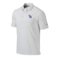 Men's Columbia  White Tampa Bay Rays Omni-Wick Drive Polo