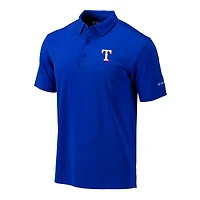 Men's Columbia  Royal Texas Rangers Omni-Wick Drive Polo