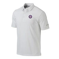 Men's Columbia  White Washington Nationals Omni-Wick Drive Polo